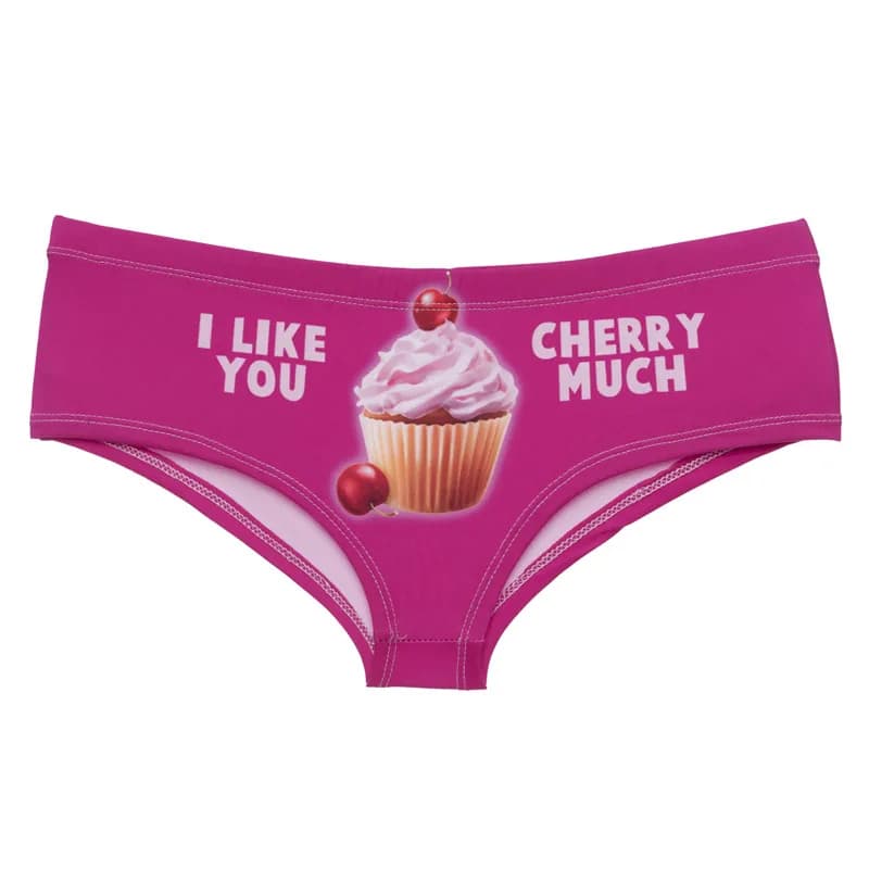 DeanFire 3D culottes cerise Muffin drôle imprimé Kawaii dames sous-vêtements belle Push Up slips Sex