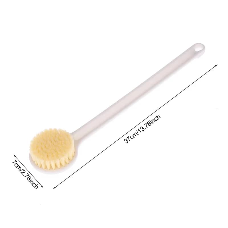 Brosse de douche à long manche pour le dos, poils doux, exfoliante pour le corps, pour la santé de l