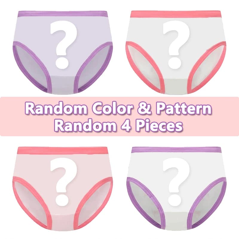 4 Culottes Fille en Coton Premium Double Épaisseur Sous-Vêtements Enfants Confort Quotidien Dessins