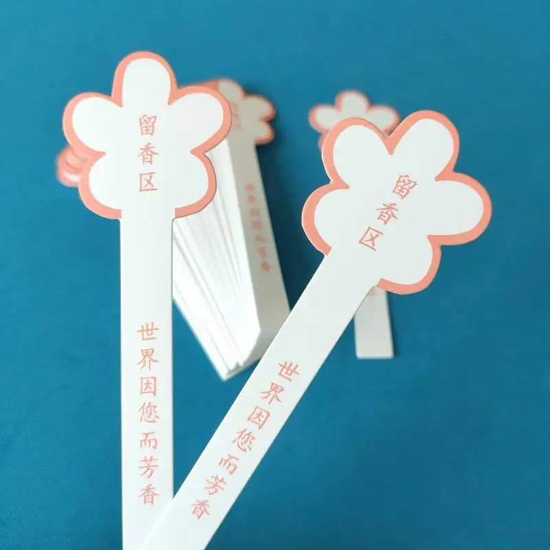 Bandes de test de parfum 10 feuilles, design floral, jetables, avec zone vierge pour les amateurs de
