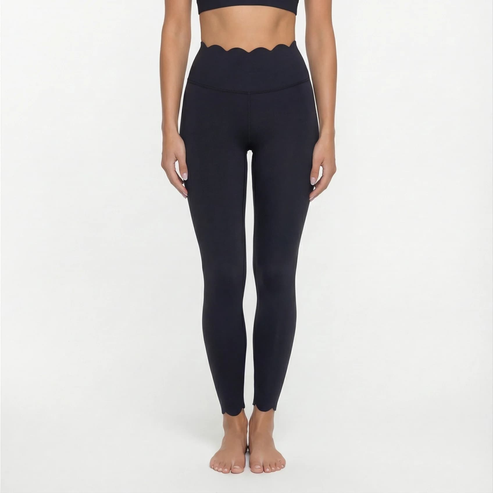 FUBEIKE femmes Yoga dentelle pantalons longs sensation nue serré hanche-levage minceur pantalons de