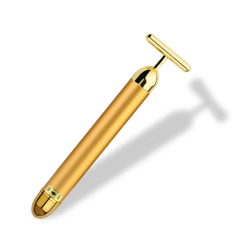 Énergie 24K or T barre de beauté rouleau Facial masseur en forme de T énergie barre de beauté impuls