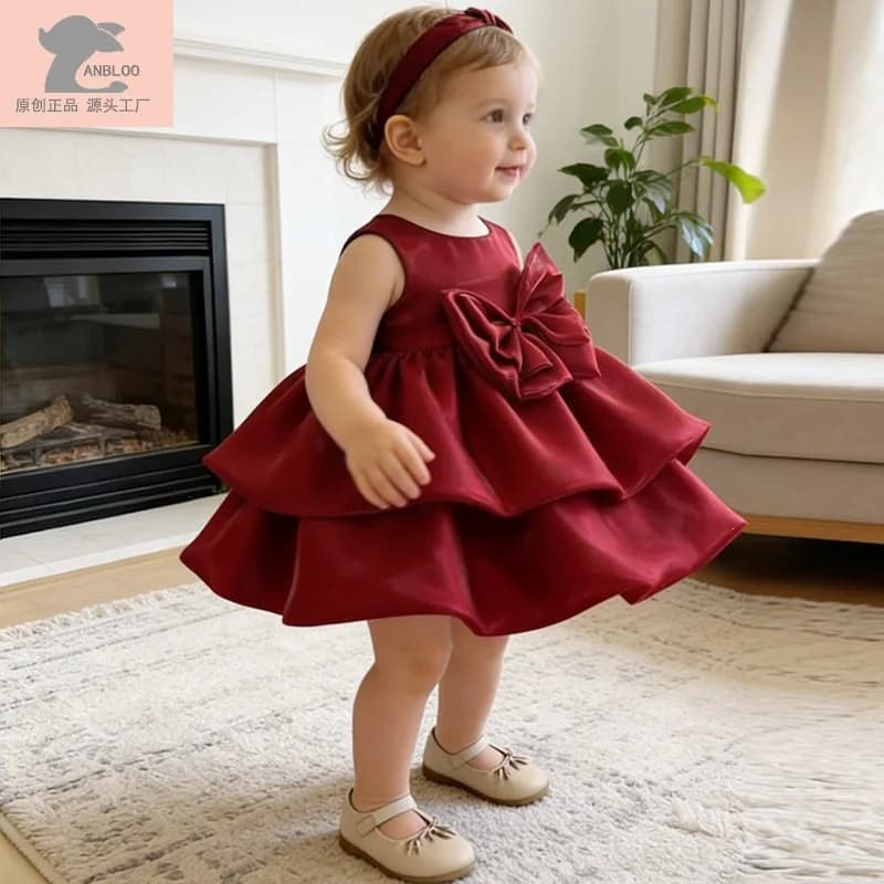 Robe de cérémonie pour bébés et enfants, robe tutu à fleurs pour filles, costume de spectacle, robe