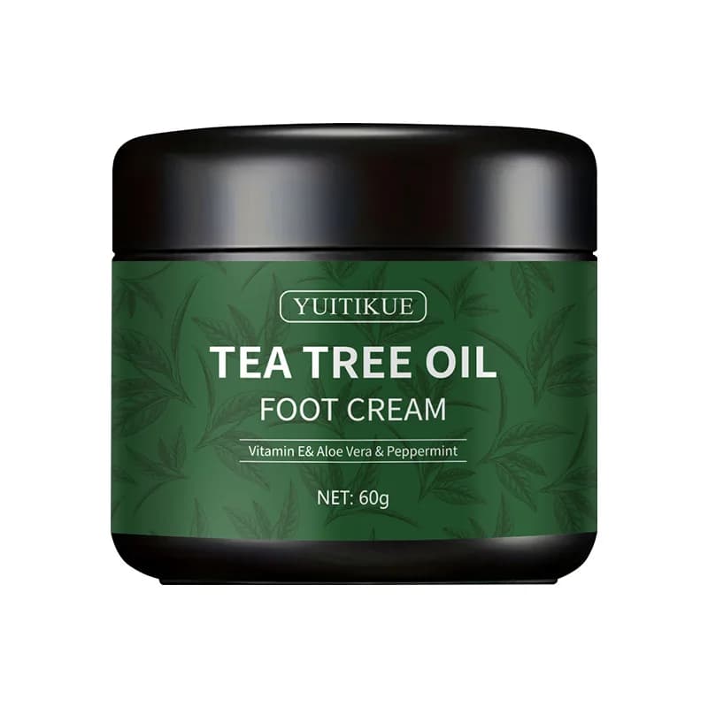 YUITIKUE Crème pour les pieds à l'huile d'arbre à thé - Vitamine E Aloe Vera Crème hydratante pour s