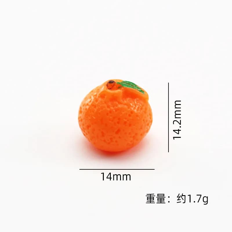 Lot de 5 miniatures réalistes d'orange et de mandarine, accessoires alimentaires DIY, décorations de
