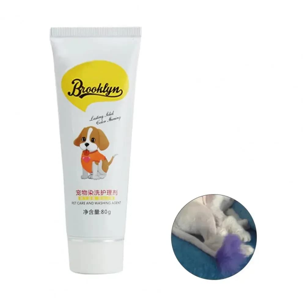 NOUVEAU Colorant pour animaux de compagnie, 80g, pour chiens et chats, pigment de teinture sûr et br