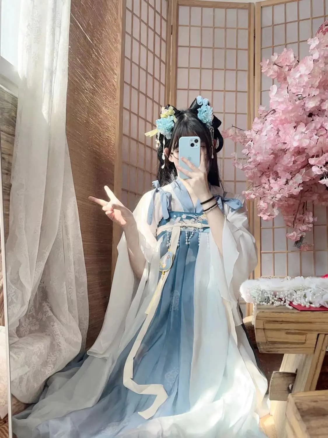 Ensemble Hanfu de la dynastie Tang pour femmes, jupe plissée imprimée Ruqun, éléments de Style Han,