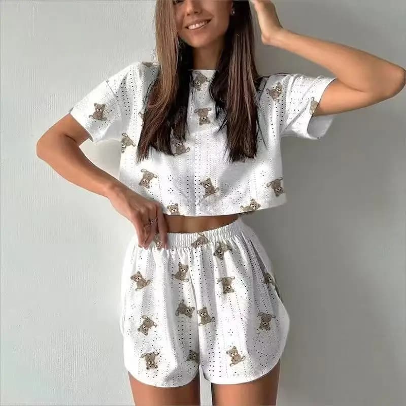 Ensemble de pyjama pour femmes, vêtements de nuit, 2 pièces, débardeurs courts et shorts, tailles S