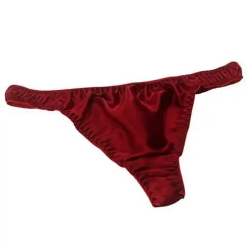 Lingerie sexy en soie, string 100% soie pour femmes et hommes, taille basse, respirant, tanga, cadea