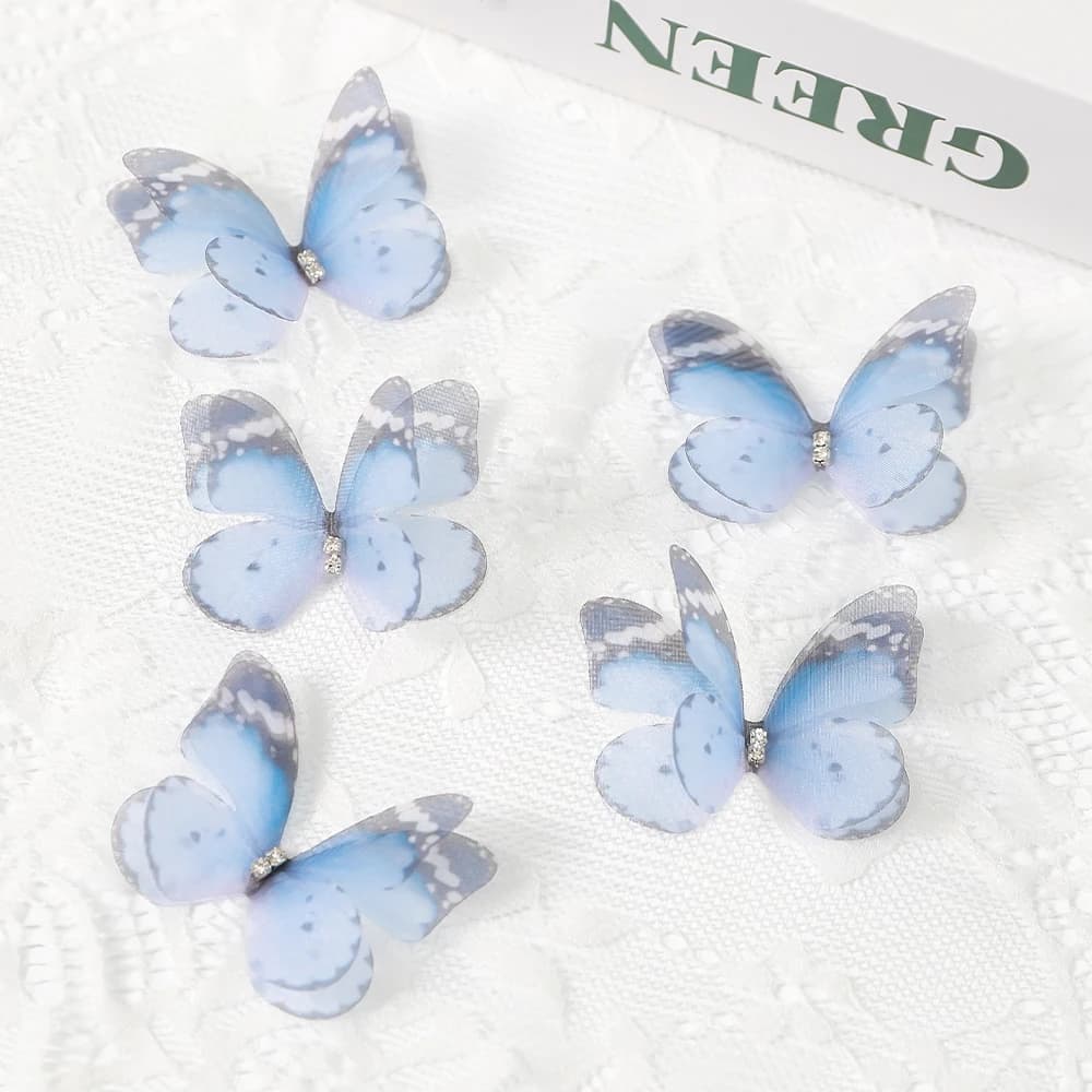 Papillon coloré 3D pour décoration de maison, fournitures de décoration de gâteaux pour fête de mari