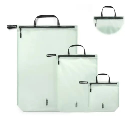 Pochette de rangement de voyage imperméable à fermeture éclair, sacs de tri de vêtements translucide