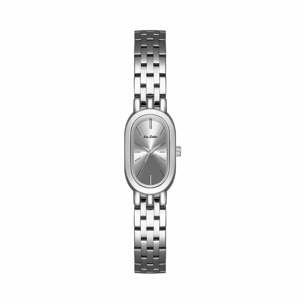 Femmes Tiffany cadran bleu montre de luxe en acier inoxydable Bracelet Quartz montre-Bracelet mode S