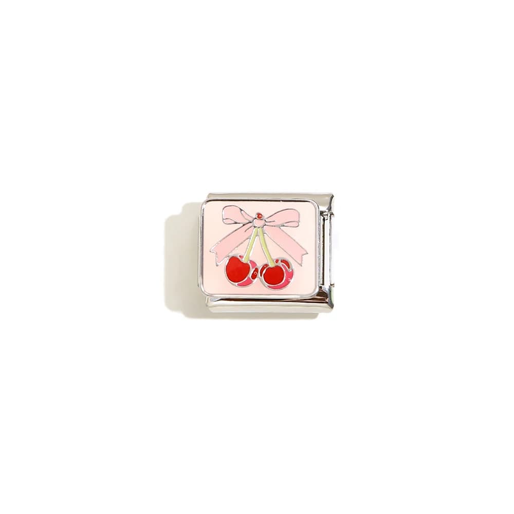 Pendentifs Charme Fruits Mignons Fraise Cerise E.B.belle Drop Oil Plaqué Or 18K Acier Inoxydable Car