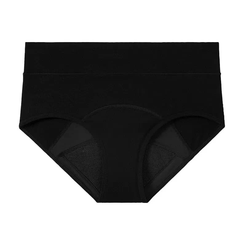 Grande taille couche taille haute quatre couches sous-vêtements menstruels respirant absorbant pério