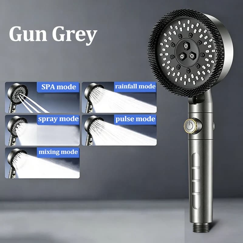Nouvel ensemble de pommeau de douche filtrant SPA à haute pression avec fonction turbo-massage, pulv