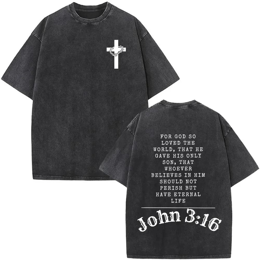T-shirt « Faith Over Fear » avec verset biblique pour hommes et femmes, style chrétien Jésus, vintag