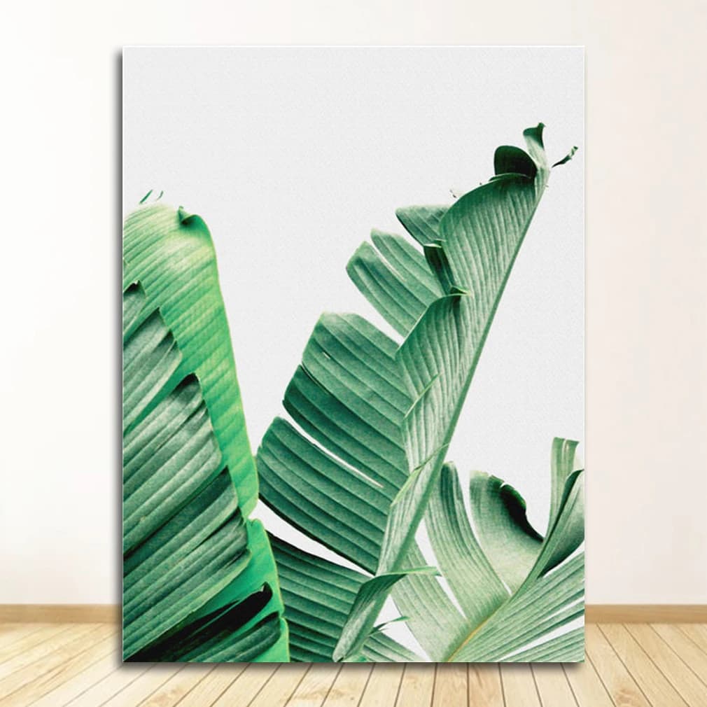 Peinture sur toile nordique avec ananas doré, feuilles vertes, art mural, lettres, citations, affich