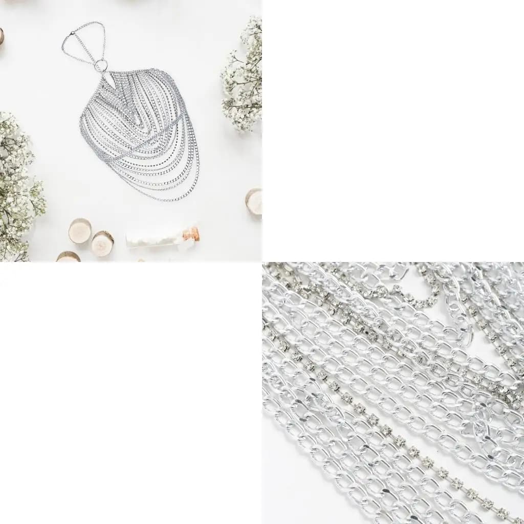 A52E chaîne corps à mode avec glands bijoux corps en cristal, Texture en alliage, adapté aux fêtes e