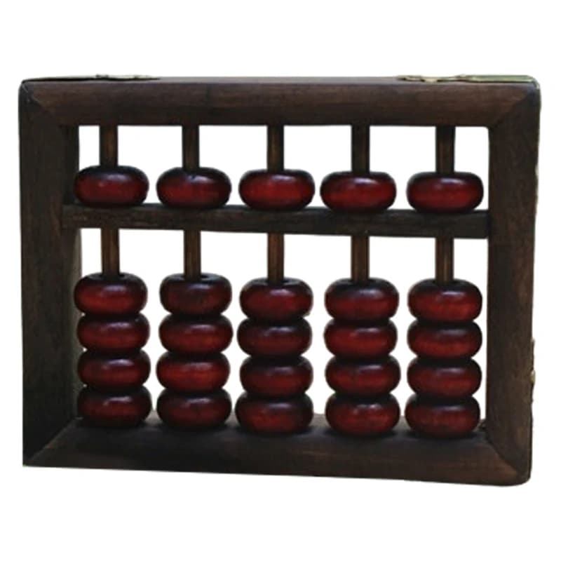 Boulier à 5 chiffres, calculatrice chinoise, boulier mathématique Soroban, boulier en bois pour enfa