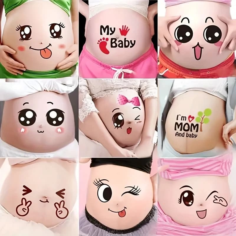 Kit de moulage de ventre de grossesse avec 9 plaques pour la capture des expressions faciales, Cadea
