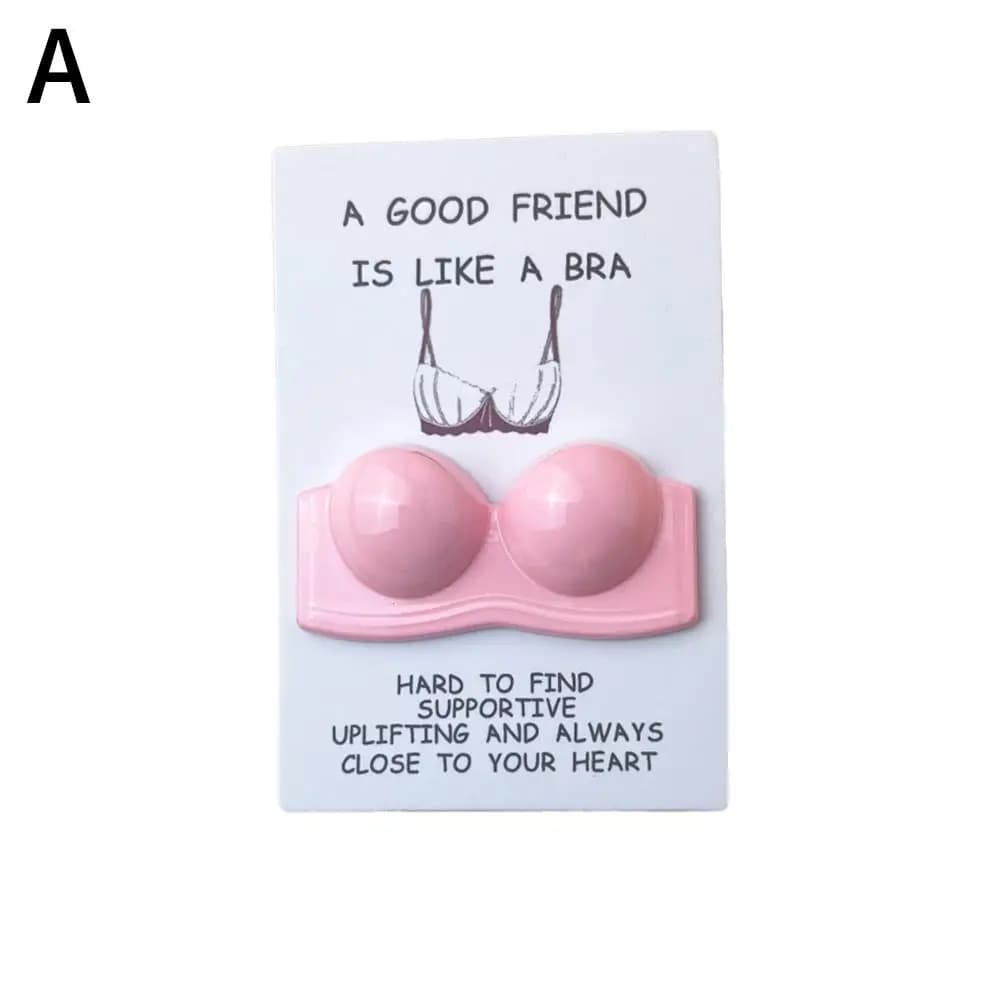 Carte d'encouragement par déclenchement : un bon ami est comme un soutien-gorge – Parfaite pour le N