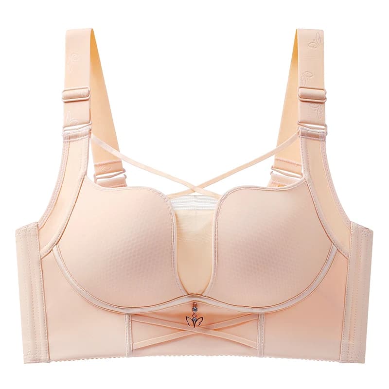 Soutien-gorge Sexy grande taille pour femmes, croisé, Push Up, couverture complète du dos, cache la