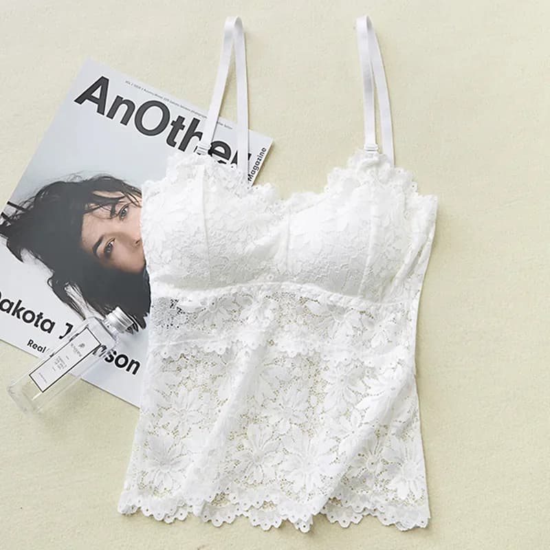 Soutien-gorge en dentelle hauts dentelle florale Bralette femmes réservoirs Lingerie Sexy sous-vêtem