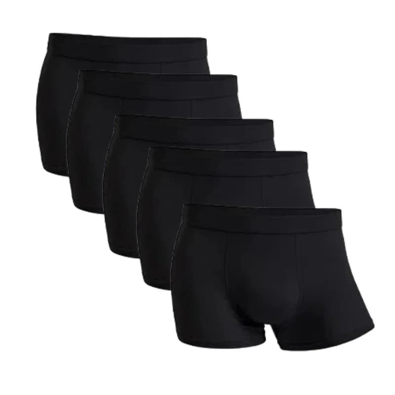 Boxers Noirs en Bambou pour Homme, Sous-Vêtements de Grande Taille XL, média, XXXL, XXmédia, 5XL, 6X