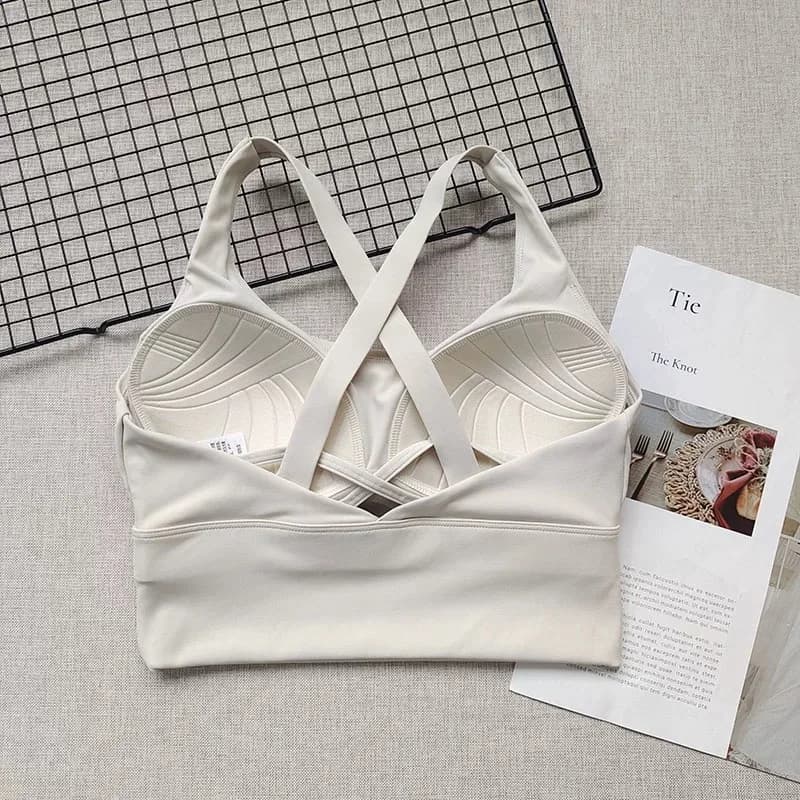 Soutien-gorge de sport respirant pour femmes, résistant aux chocs, haute intensité, bonnet tout-en-u