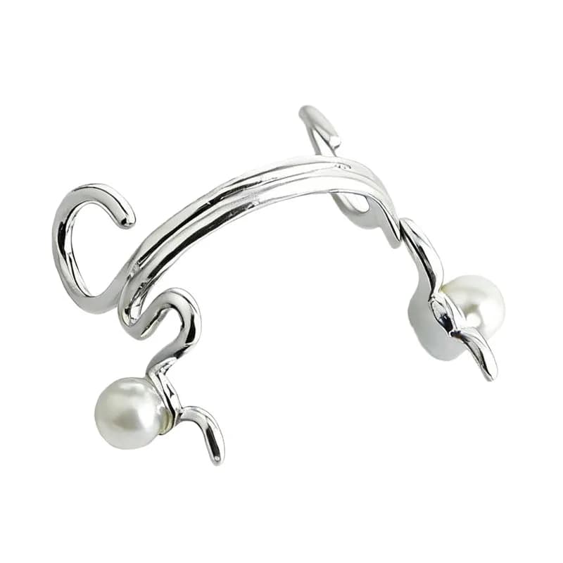 Clip de nez punk sans piercing, style rétro unique, imitation perle, anneau de nez, clou de nez, bij