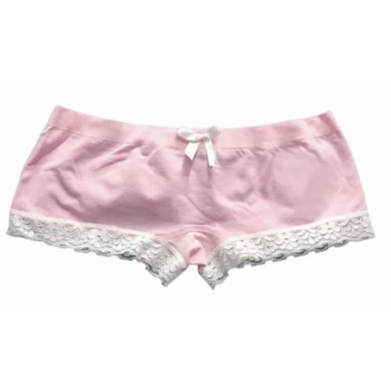 Y2K-Mini short en dentelle rose avec nœud, sexy, punk, harajuku, vintage, gothique, emo, bas pour fe