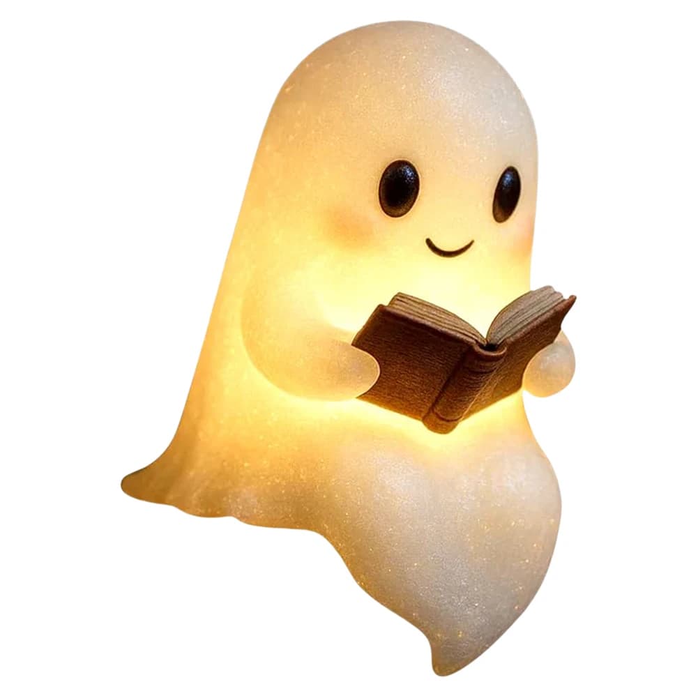 Lampe de lecture fantôme pour livre, veilleuse fantôme d'halloween, veilleuse de lecture fantôme, dé