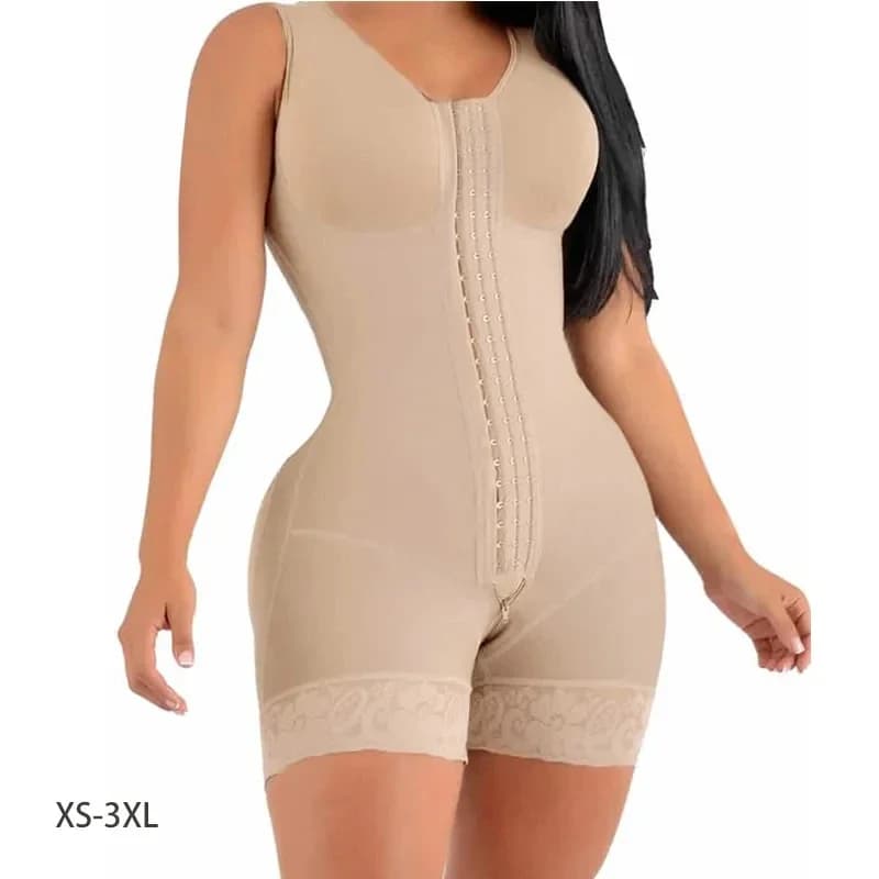 Gaine sculptante intégrale à haute compression avec broches pour le buste, idéale pour l'amincisseme