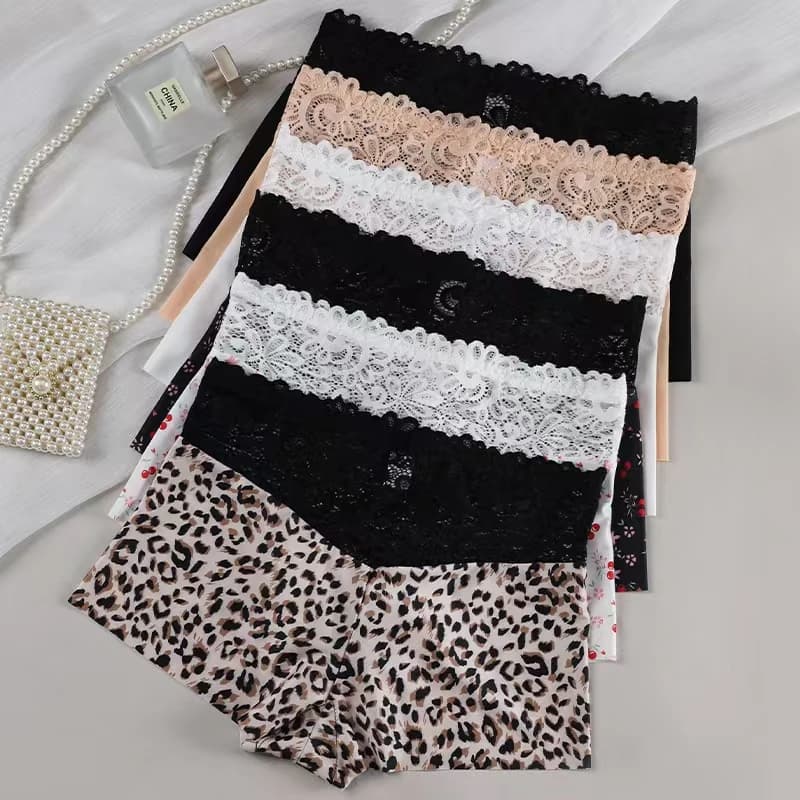 Lot de 6 culottes sexy en dentelle pour femmes, sans couture et confortables, taille mi-haute, linge