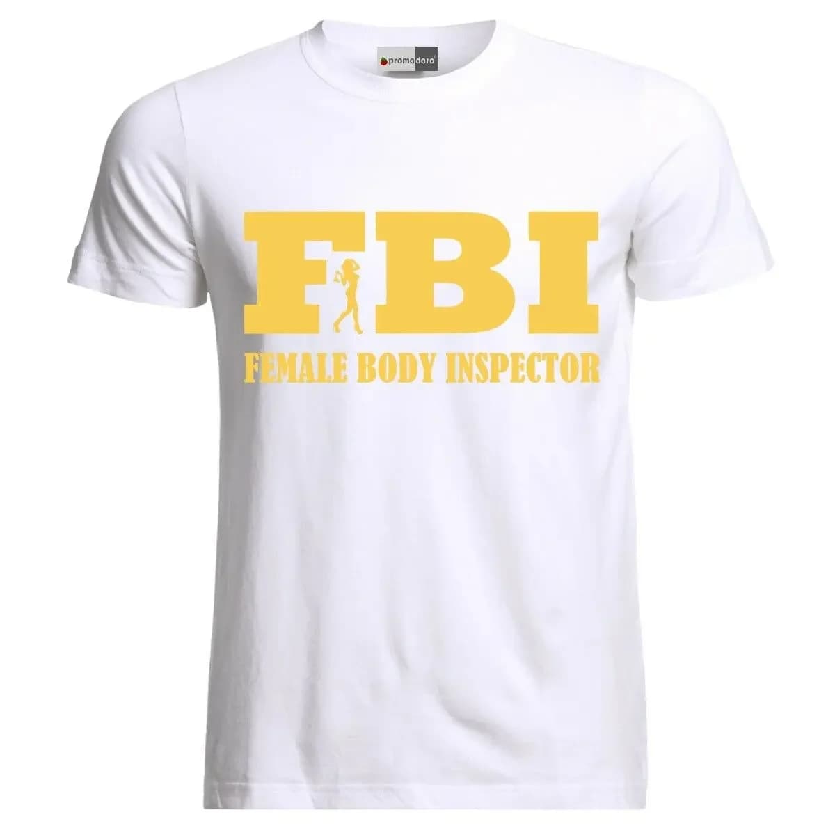 T-shirt humoristique et sexy avec logo du FBI, femme, inspecteur du corps T-shirt d'été en coton à m