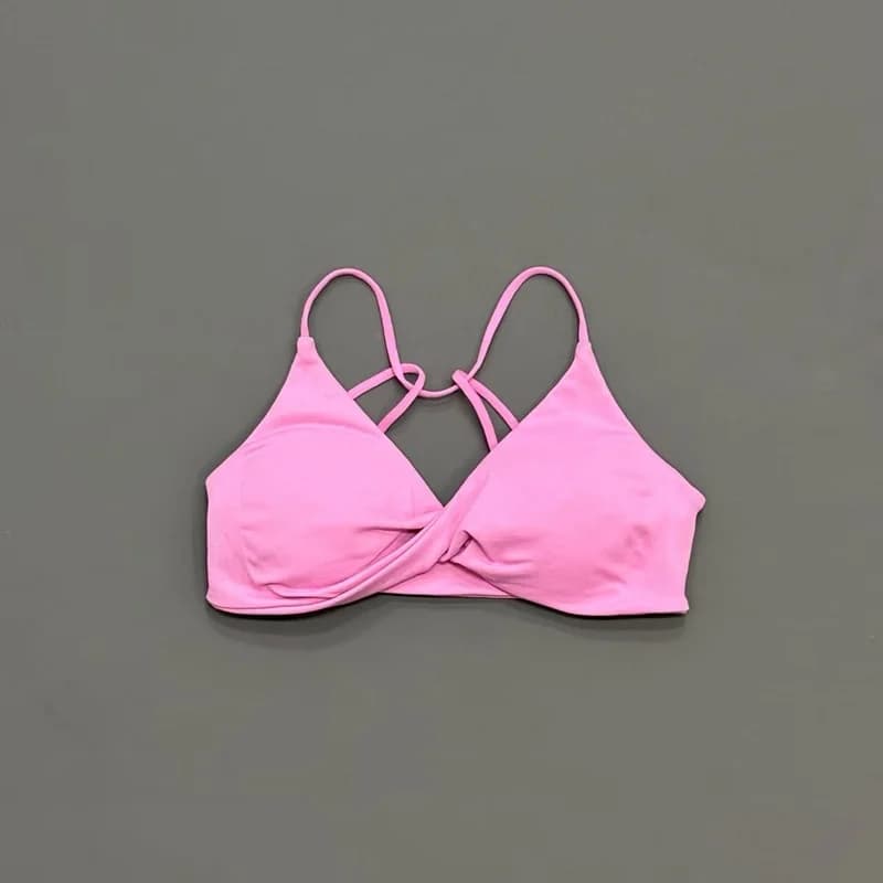 Soutien-gorge de sport Vision pour femme, bretelles fines, dos croisé, soutien-gorge de yoga avec co
