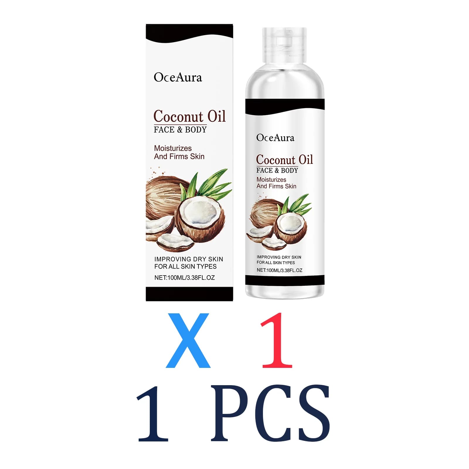 Huile de coco pour la peau et le corps 100ml huile sèche hydratante naturelle nourrissante et hydrat