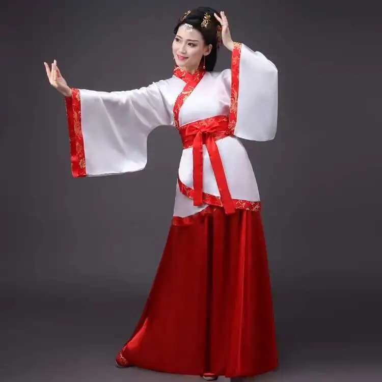 Costumes de danse ancienne traditionnelle chinoise pour femmes, scène nationale ethnique Hanfu brodé