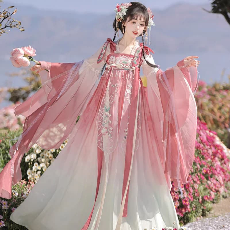 Hanfu – tenue de fée traditionnelle chinoise de la dynastie Tang pour femmes, charmante robe ethniqu