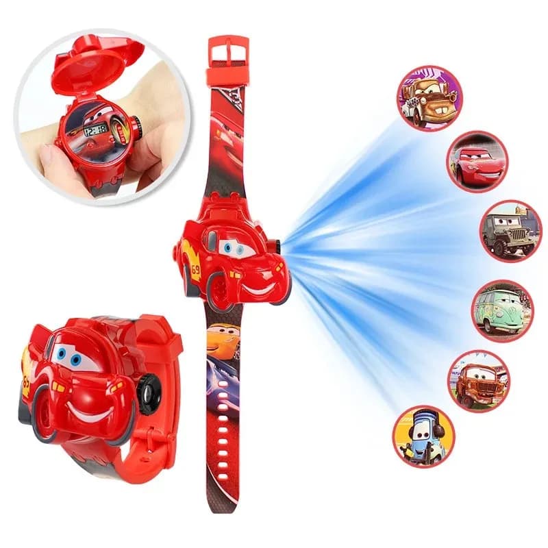 Montres pour enfants 3D Cartoon Stitch pour filles, projection licorne Mickey, montre numérique, cad