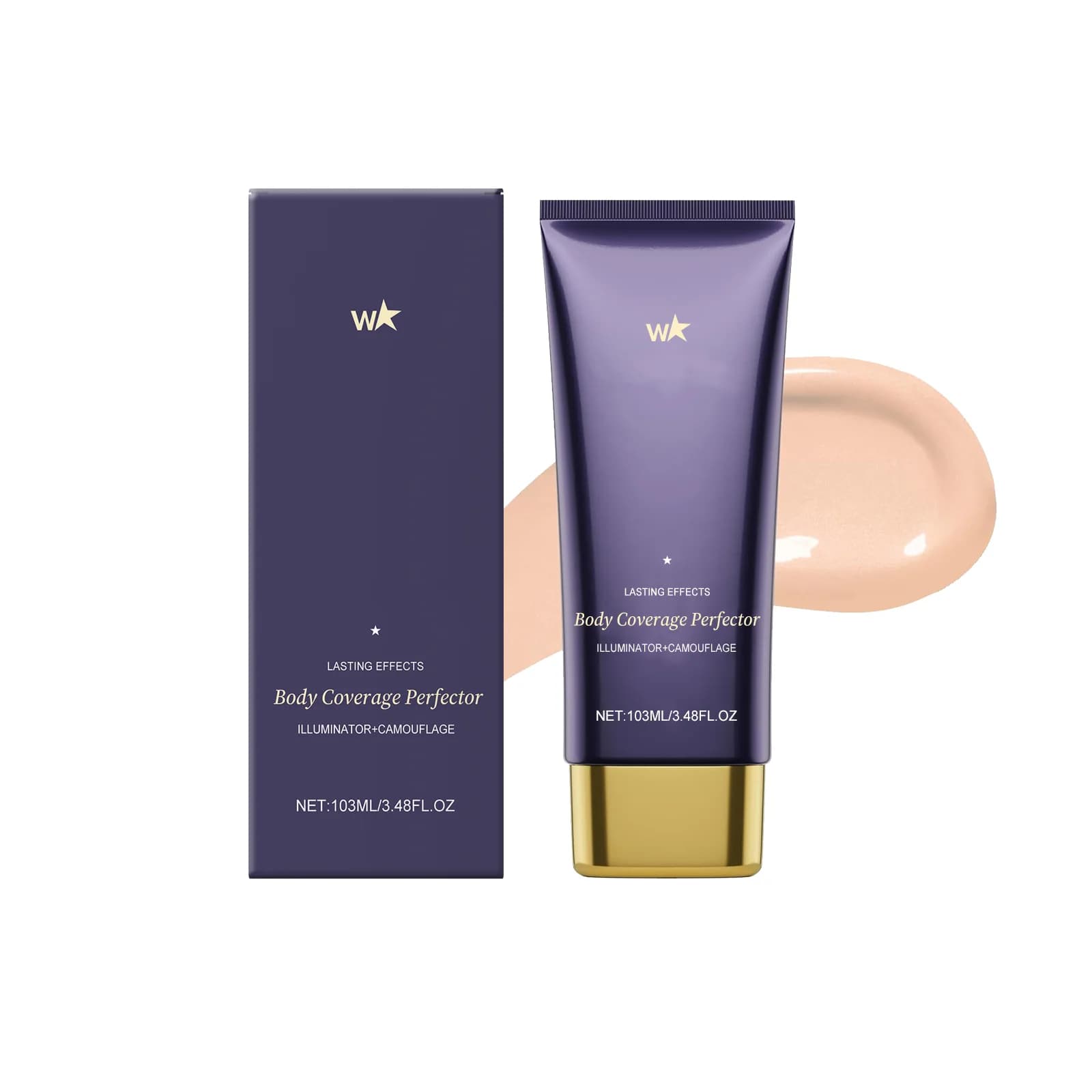 Fond de teint correcteur corporel couvrance totale longue durée imperméable pour estomper les imperf