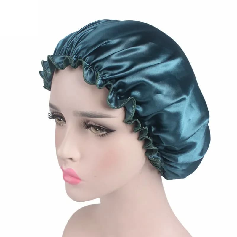 Bonnet de nuit en Satin de soie pour femmes, Bonnet de douche, soins capillaires, Bonnet de beauté,