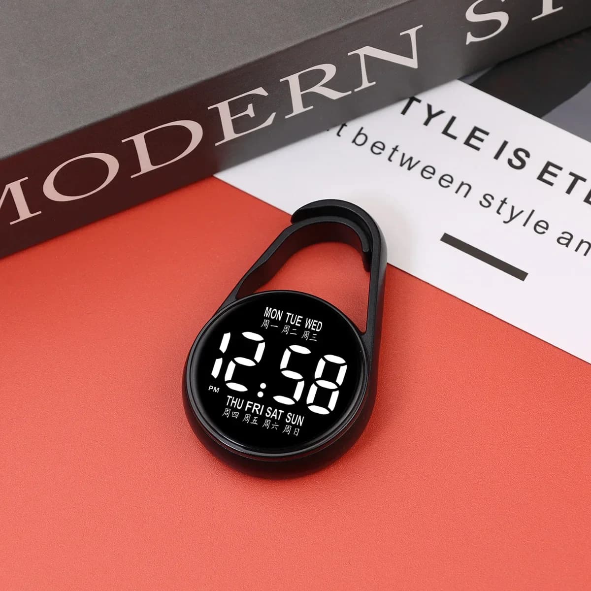 Montre électronique suspendue avec veilleuse, montre numérique électronique suspendue, montre de poc