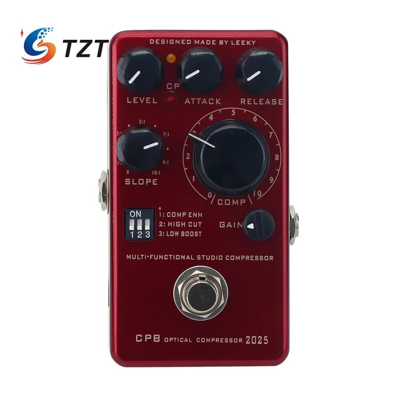 TZT 2025 Version vin rouge guitare électrique et basse compresseur pédale multifonctionnel Studio un