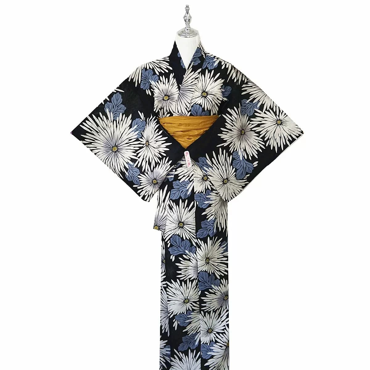 Yukata japonais pour femmes – Kimono traditionnel formel en coton-lin de qualité supérieure, costume