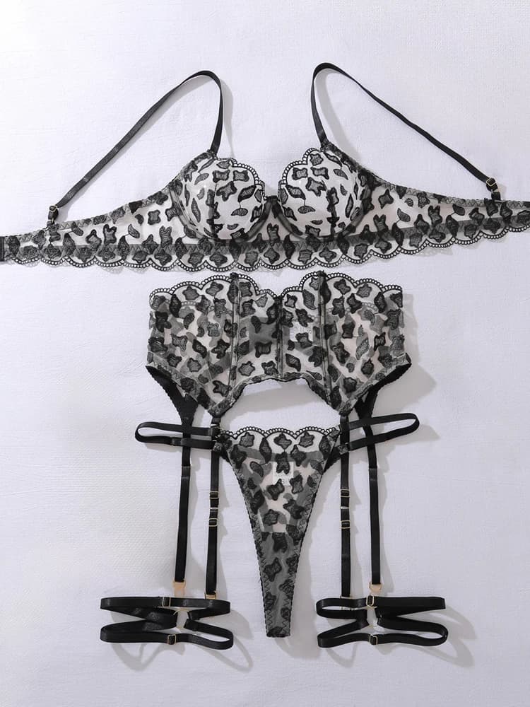 Ensemble de Lingerie érotique nuisette Lingerie sensuelle dentelle 2025 ensemble de soutien-gorge po