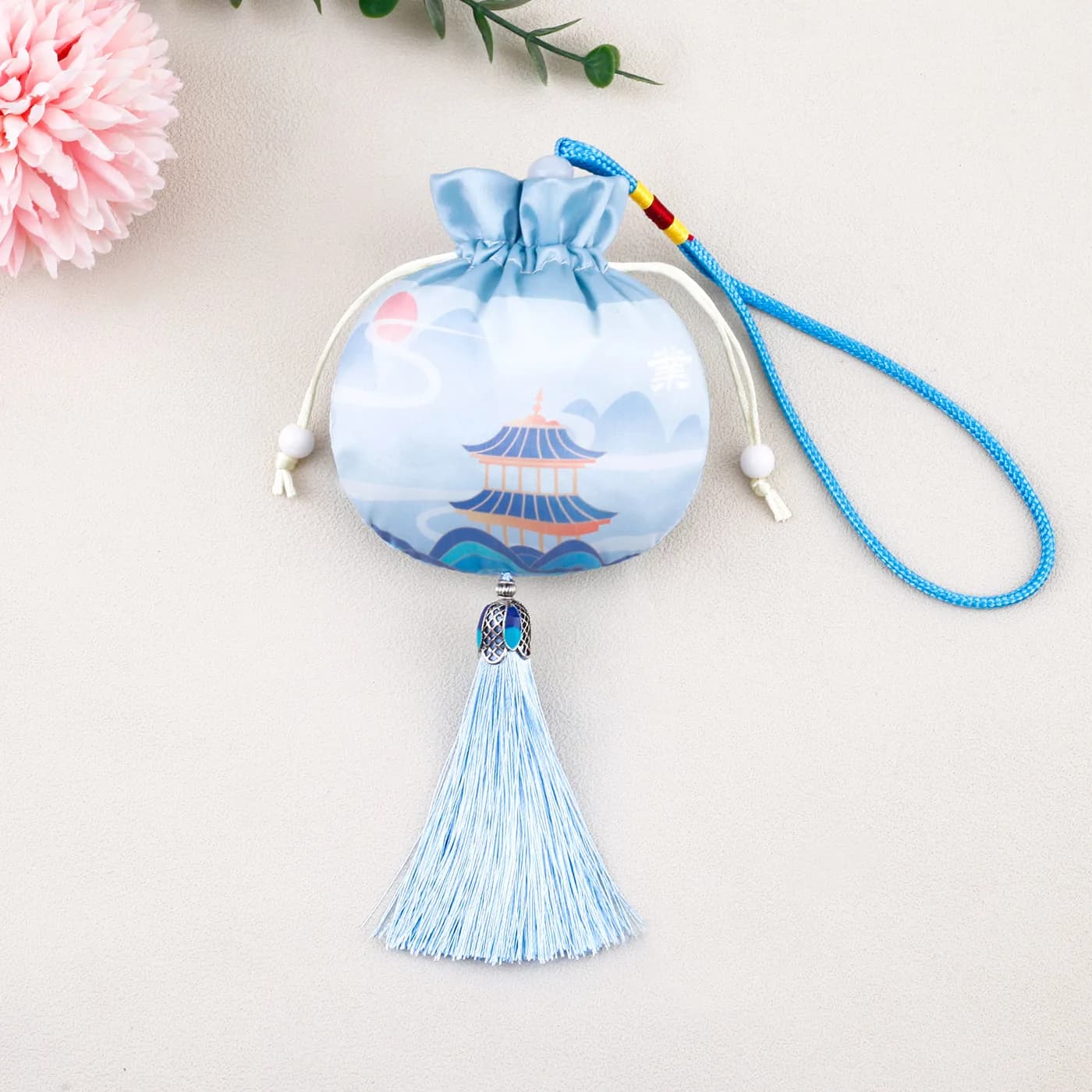 Nouveau Sachet chinois sac vide avec glands pochette d'aromathérapie tissé brodé petit sac à main Sa