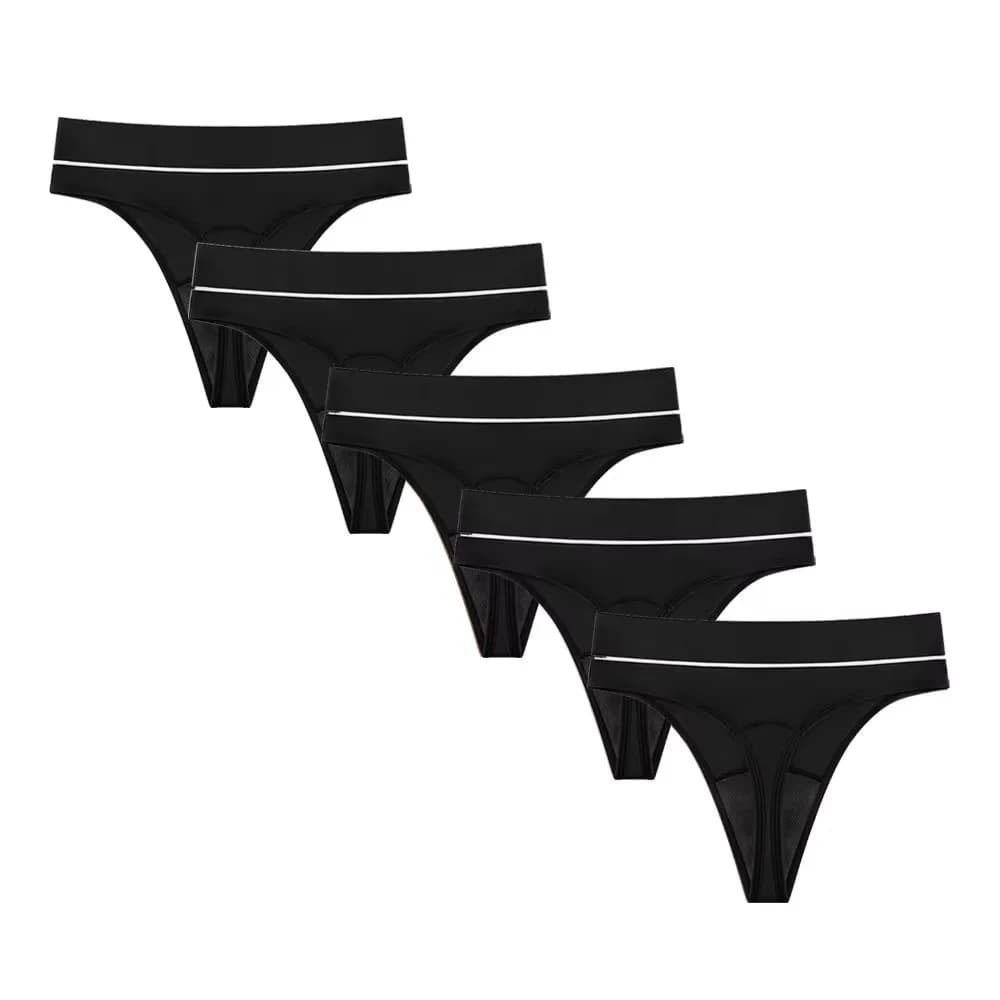 Lot de 5 culottes menstruelles sans couture pour femmes, certifiées OEKO-TEX STANDARD 100, sous-vête