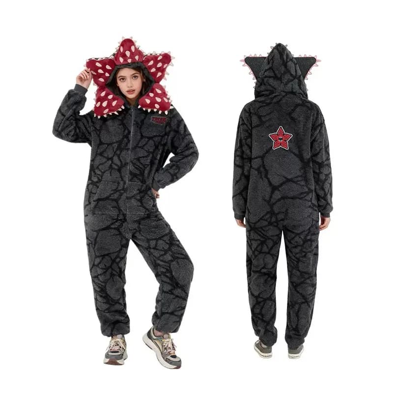 Femmes pyjamas Demogorgon Kigurumi pour Halloween Cosplay Costume en peluche tenue de noël adultes O