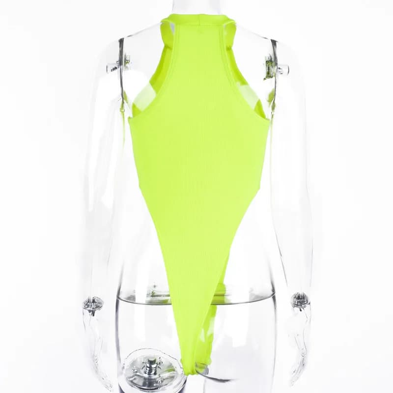 Combinaison Sexy à Manches Colorées et Dos auxpour Femme, Tenue de Soirée et Club